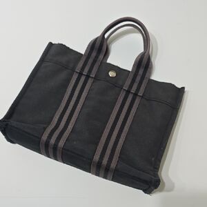 Authentic Vintage Hermès Fourre-Tout PM Tote – Black & Gray